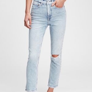 GAP High Rise Destructed Vintage Slim Jeans